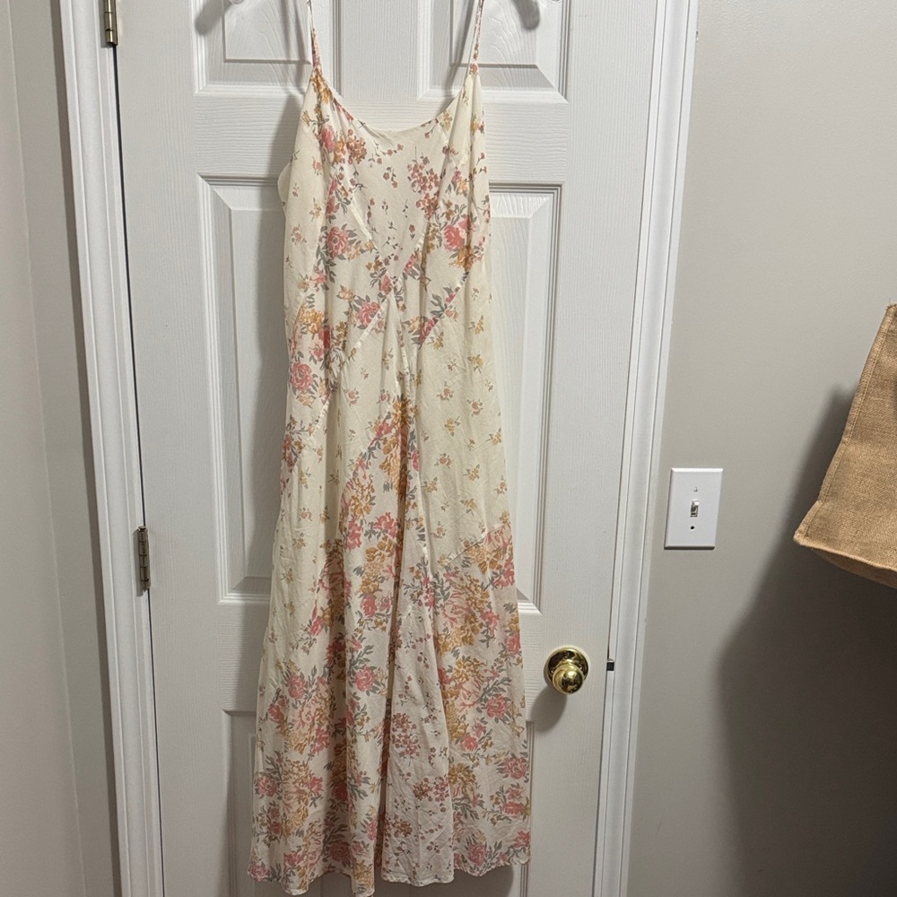 Lucky Brand Floral Cream Maxi Dress
